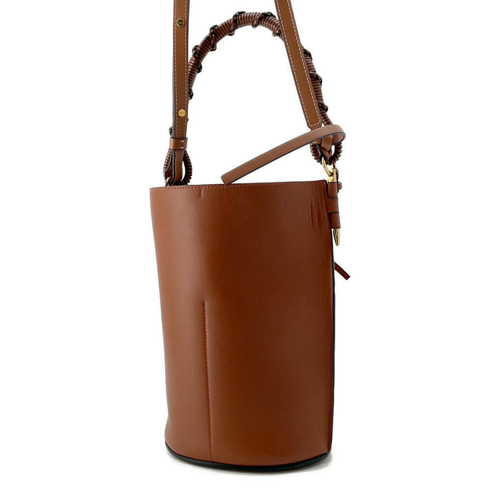 Loewe Gate Bucket Calfskin Handbag Brown Bag